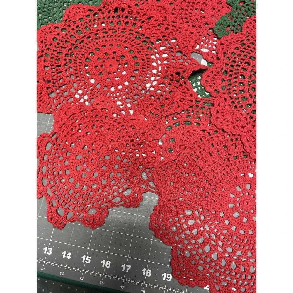 12 Pieces Hand Crochet Lace‎ Doily Cotton Coasters Table Mats